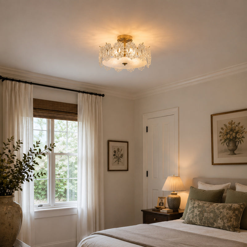 Lucinda Glass Semi-Flush Mount Ceiling Light