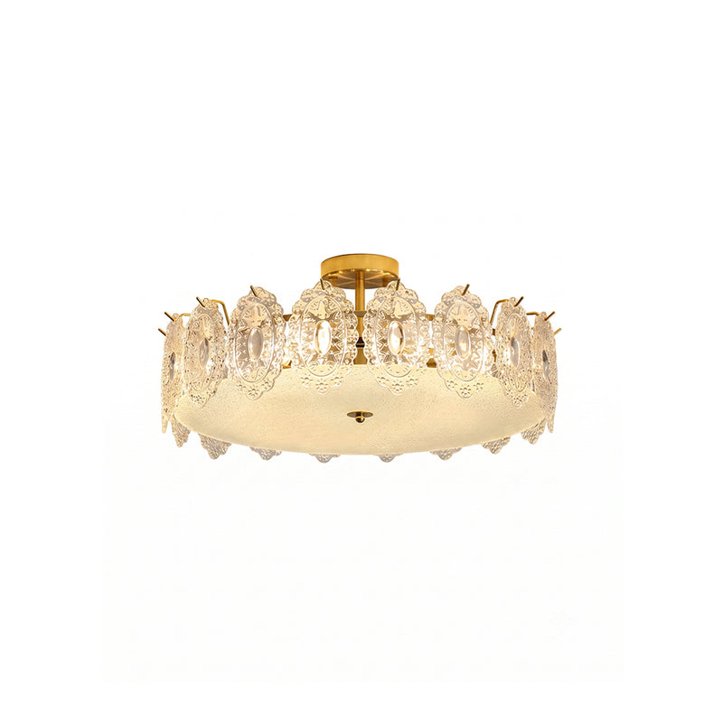 Lucinda Glass Semi-Flush Mount Ceiling Light