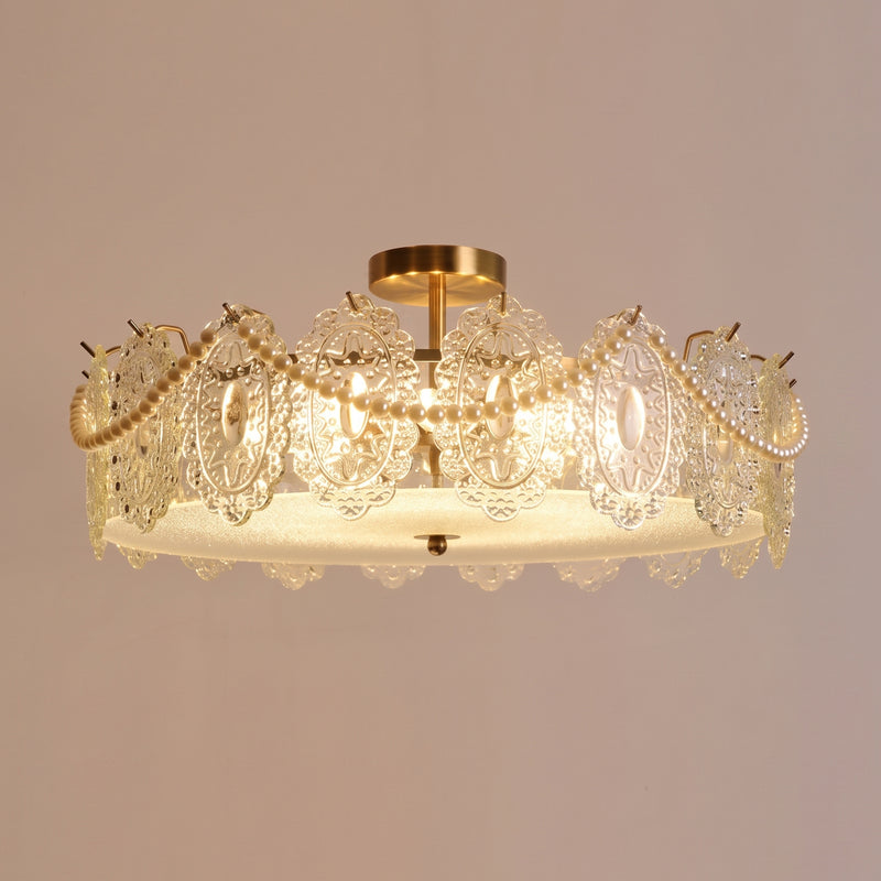 Lucinda Glass Semi-Flush Mount Ceiling Light