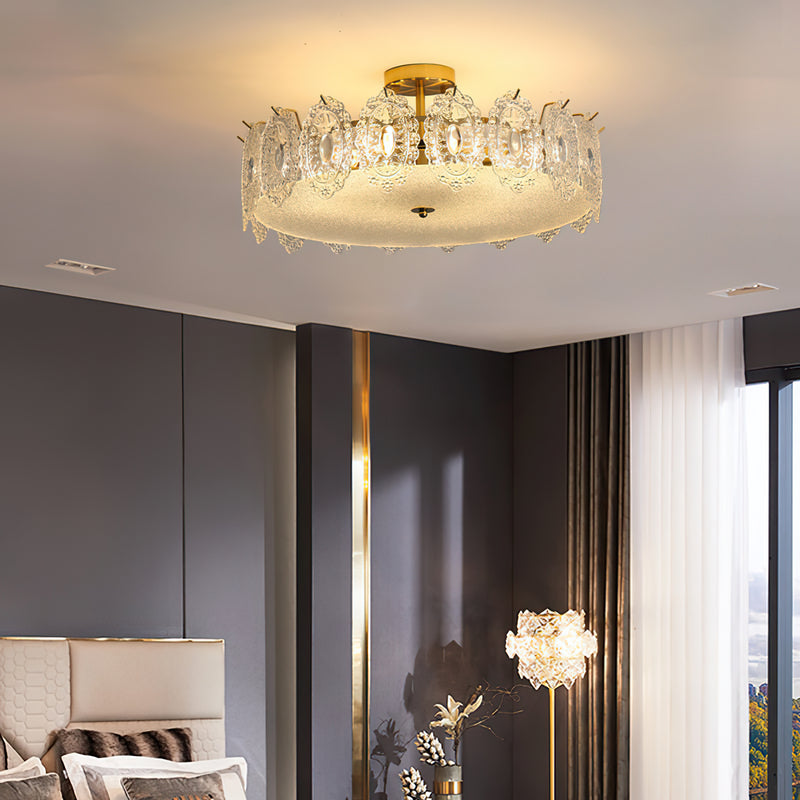 Lucinda Glass Semi-Flush Mount Ceiling Light