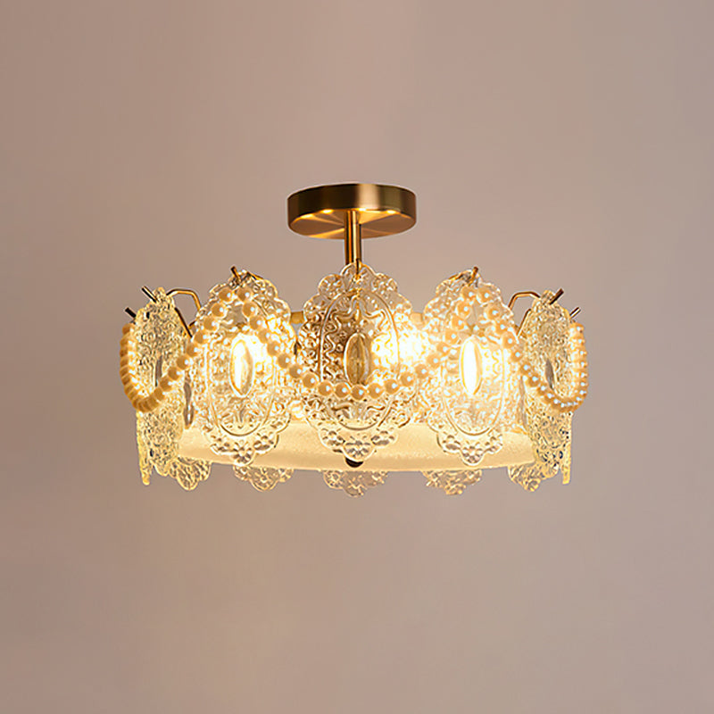 Lucinda Glass Semi-Flush Mount Ceiling Light