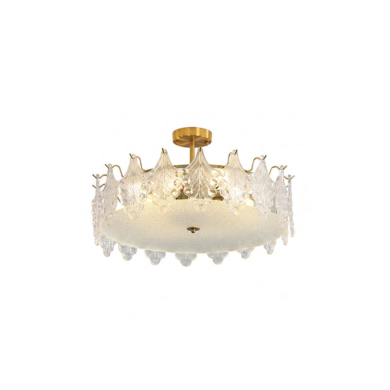 Lyra Glass Semi-Flush Mount Ceiling Light