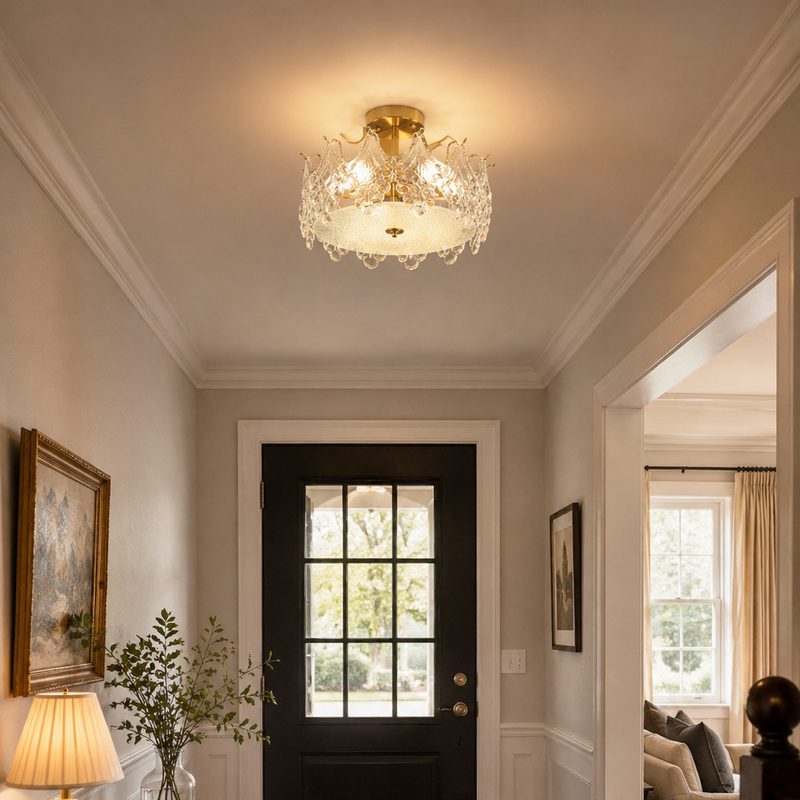 Lyra Glass Semi-Flush Mount Ceiling Light