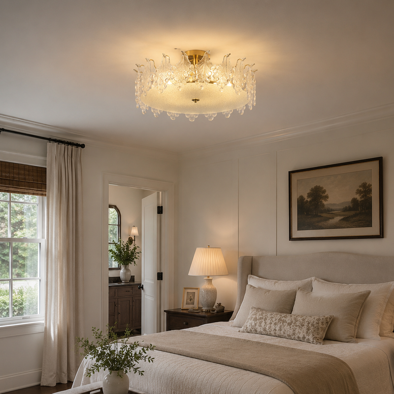Lyra Glass Semi-Flush Mount Ceiling Light