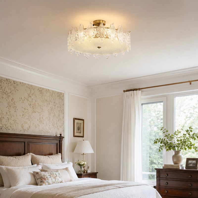 Lyra Glass Semi-Flush Mount Ceiling Light