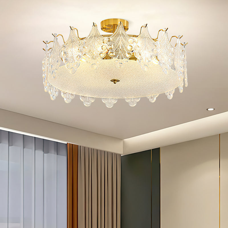 Lyra Glass Semi-Flush Mount Ceiling Light