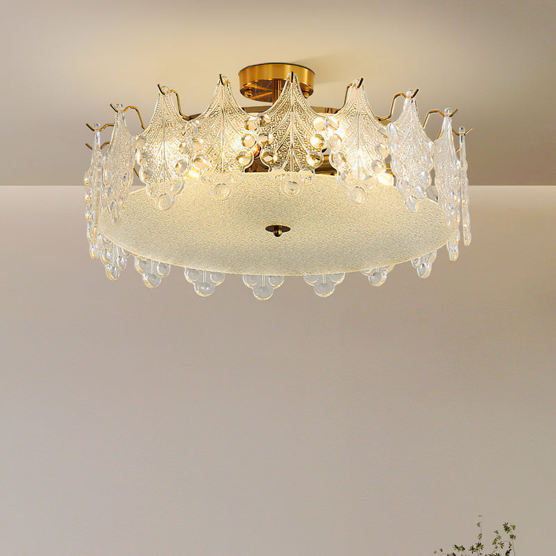 Lyra Glass Semi-Flush Mount Ceiling Light