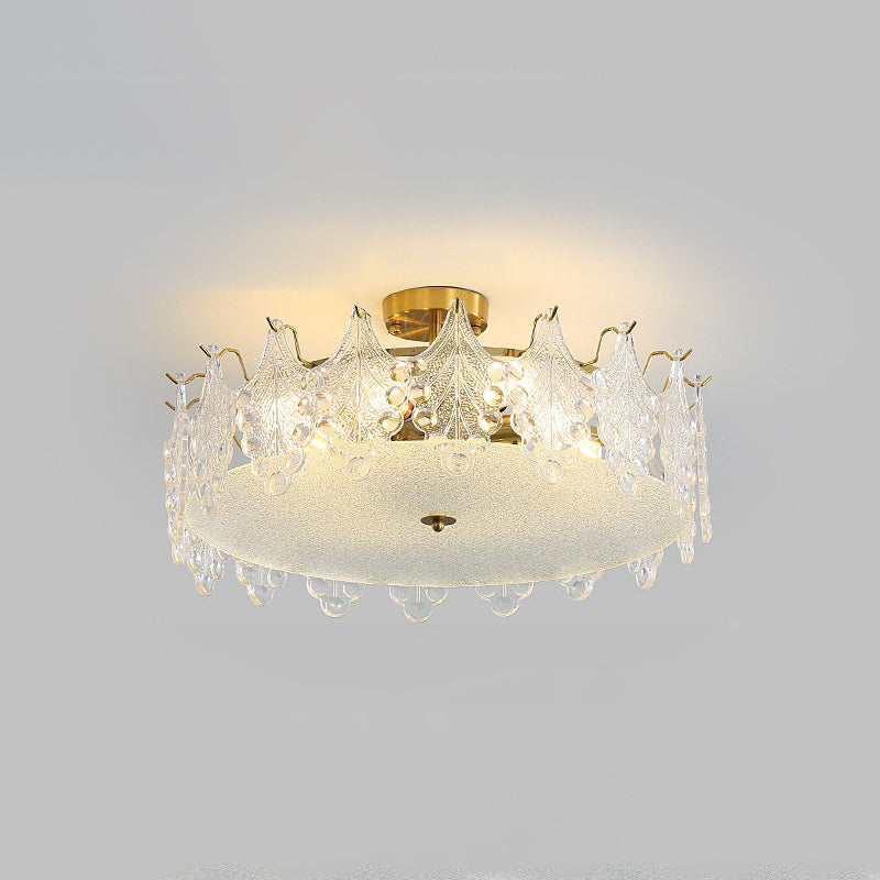 Lyra Glass Semi-Flush Mount Ceiling Light
