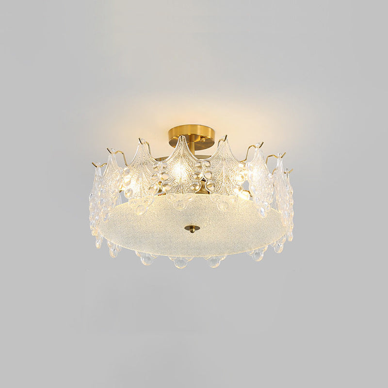 Lyra Glass Semi-Flush Mount Ceiling Light
