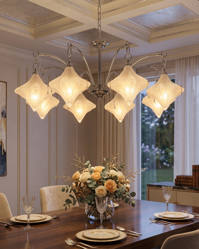 Lyra Star Glass Chandelier