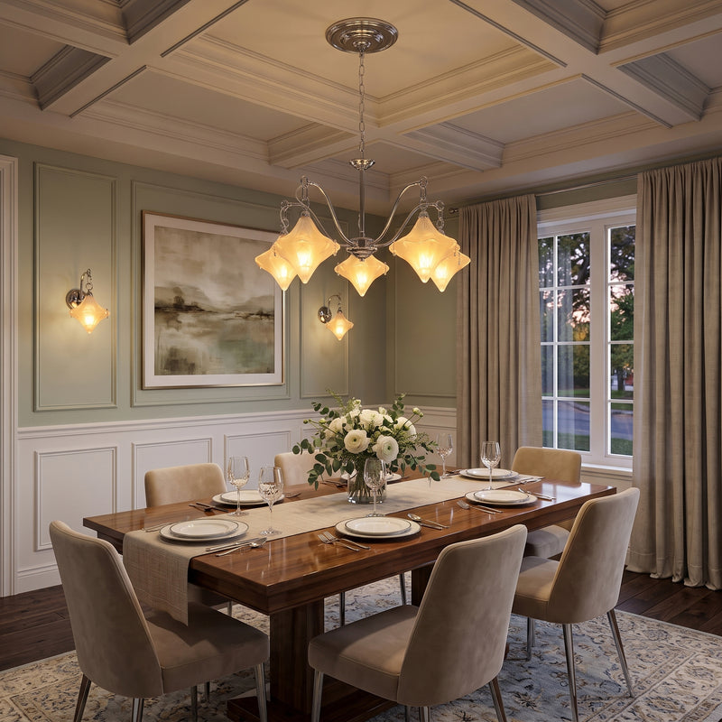 Lyra Star Glass Chandelier