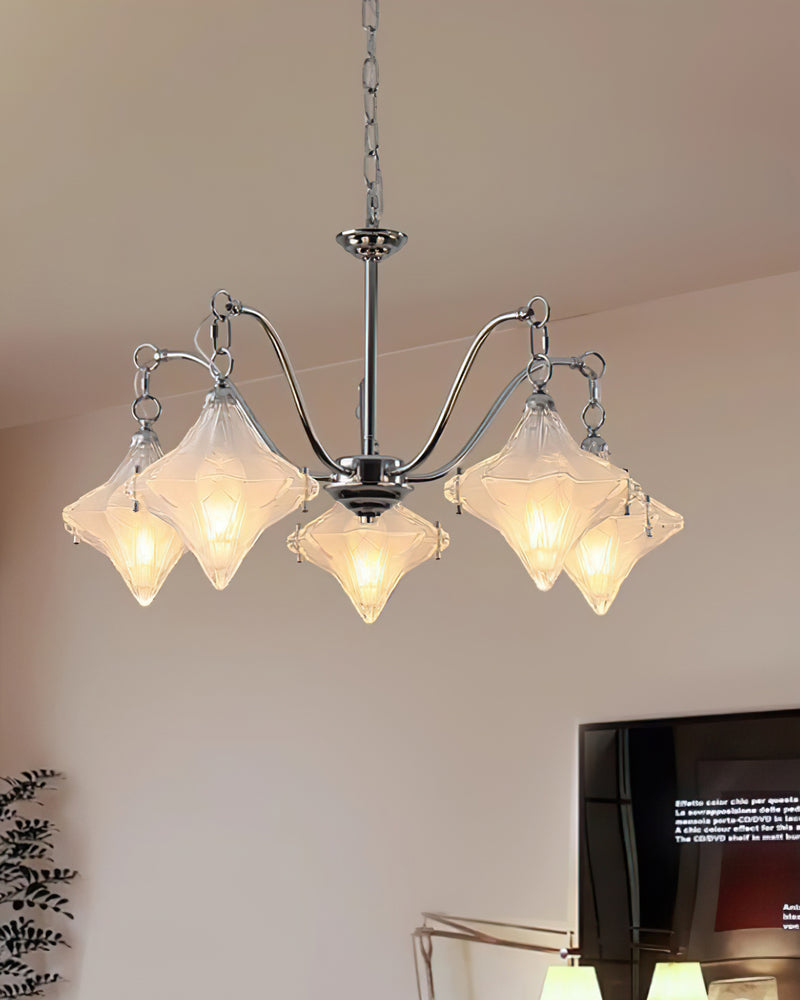 Lyra Star Glass Chandelier