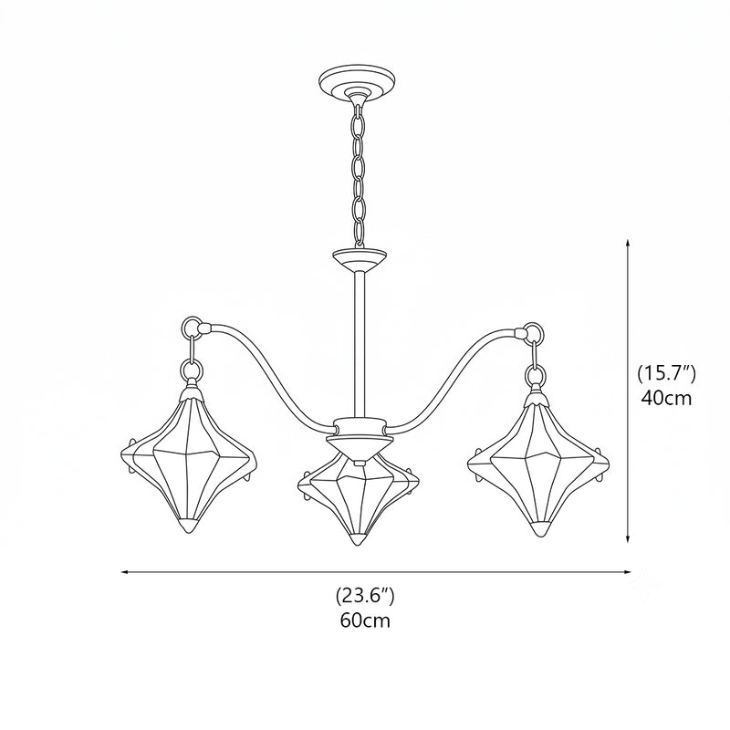 Lyra Star Glass Chandelier
