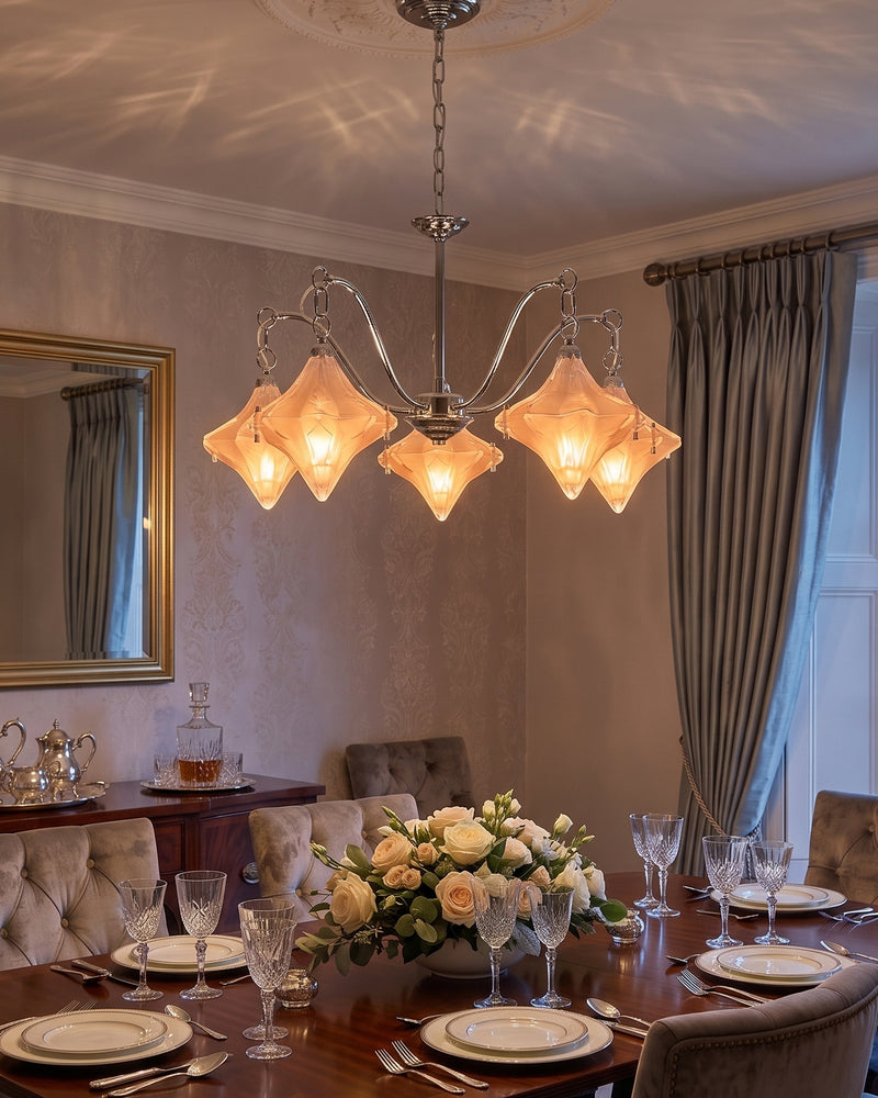 Lyra Star Glass Chandelier