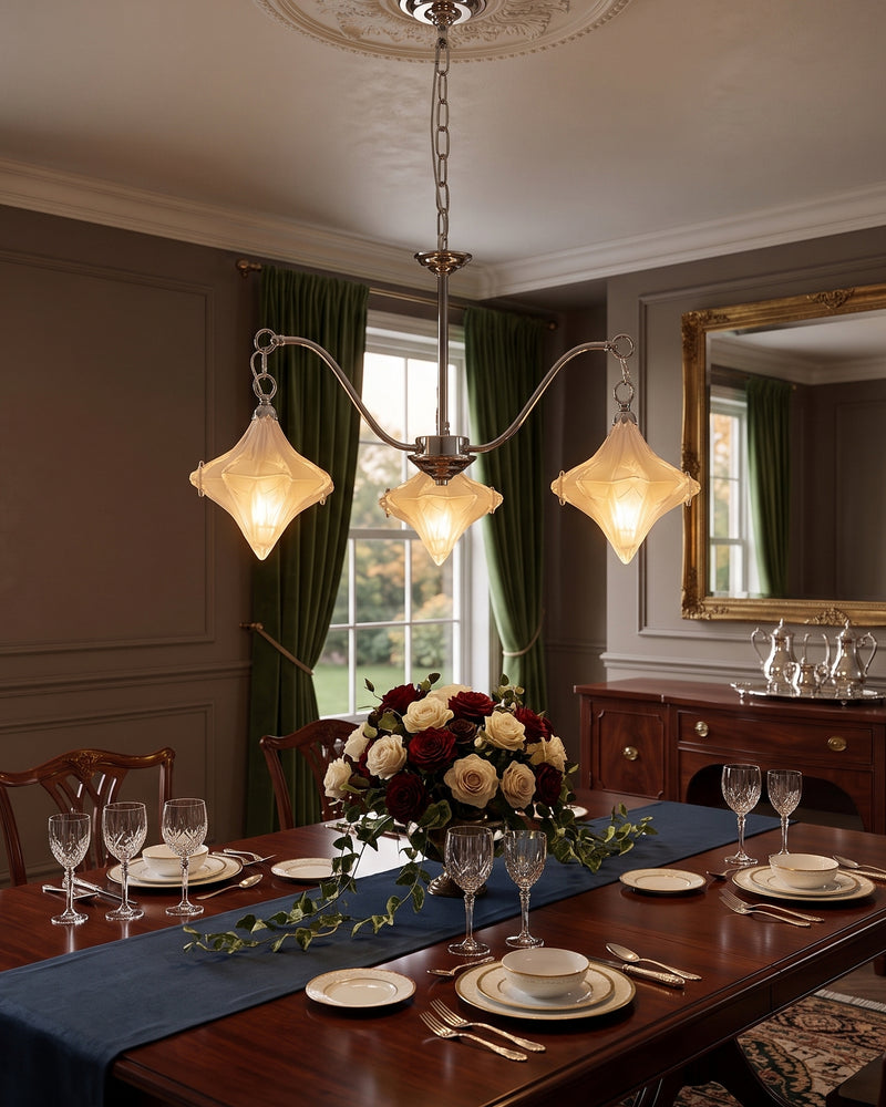 Lyra Star Glass Chandelier