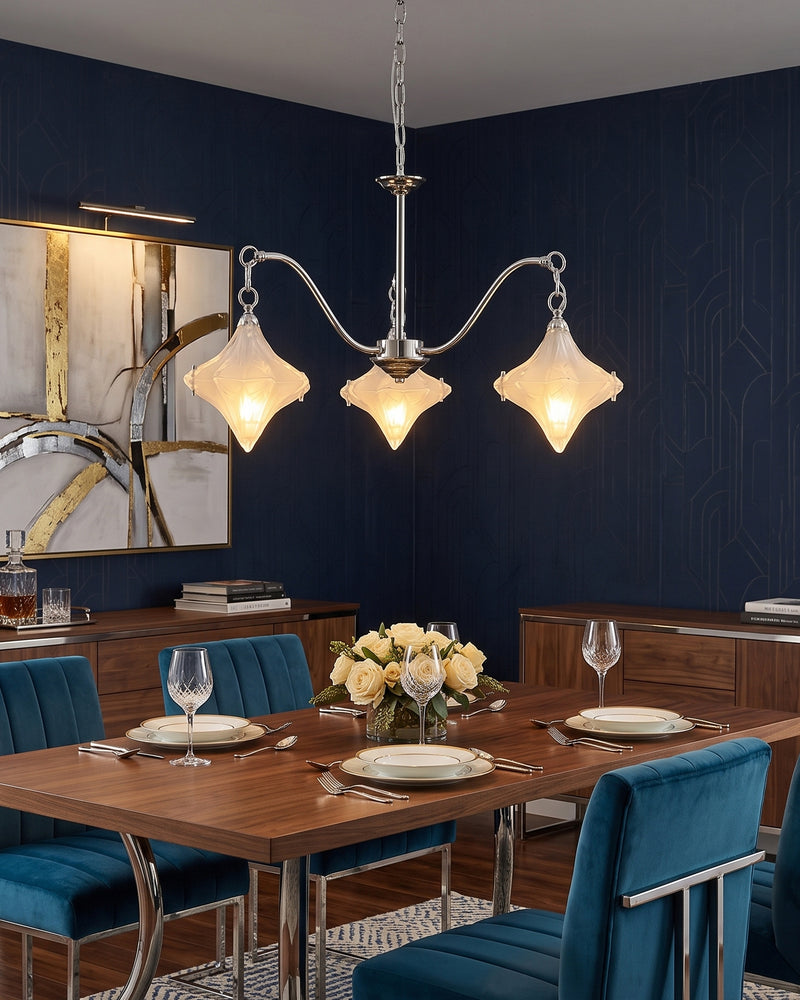 Lyra Star Glass Chandelier