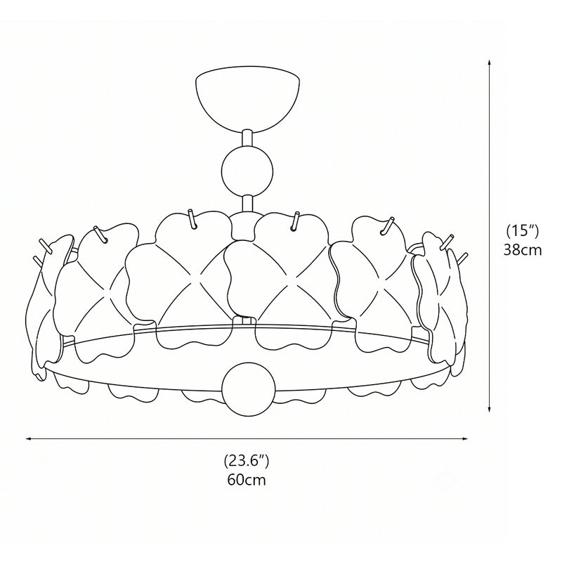 Maeve Glass Semi-Flush Mount