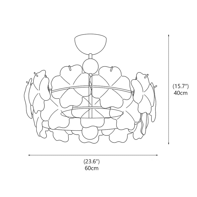 Maeve Glass Semi-Flush Mount