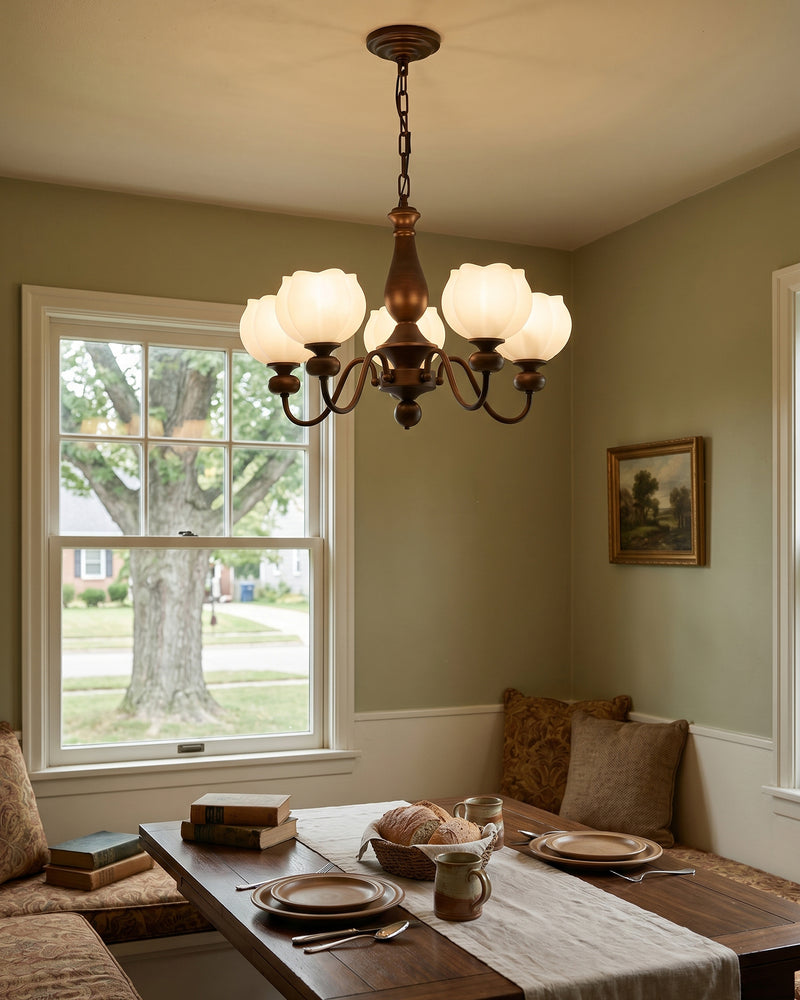 Magnolia Walnut Chandelier