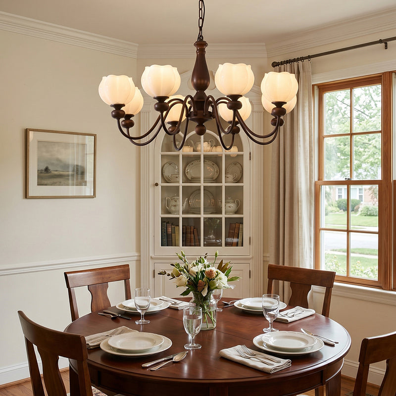 Magnolia Walnut Chandelier