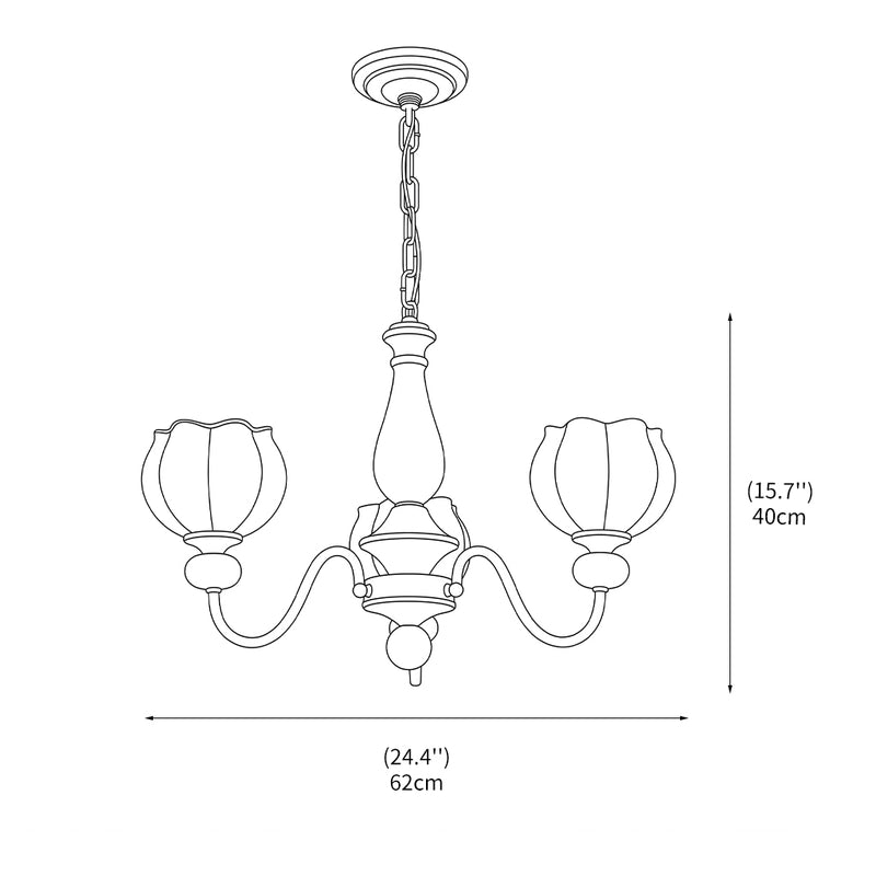 Magnolia Walnut Chandelier