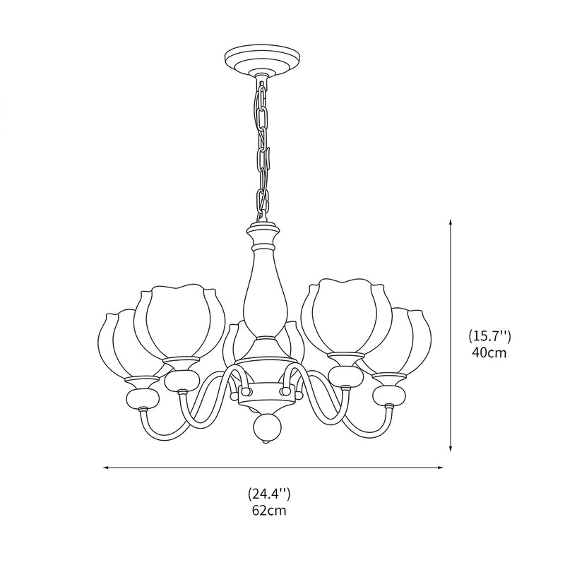 Magnolia Walnut Chandelier
