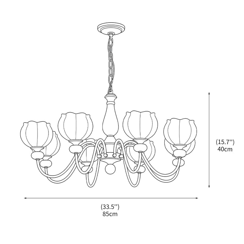 Magnolia Walnut Chandelier
