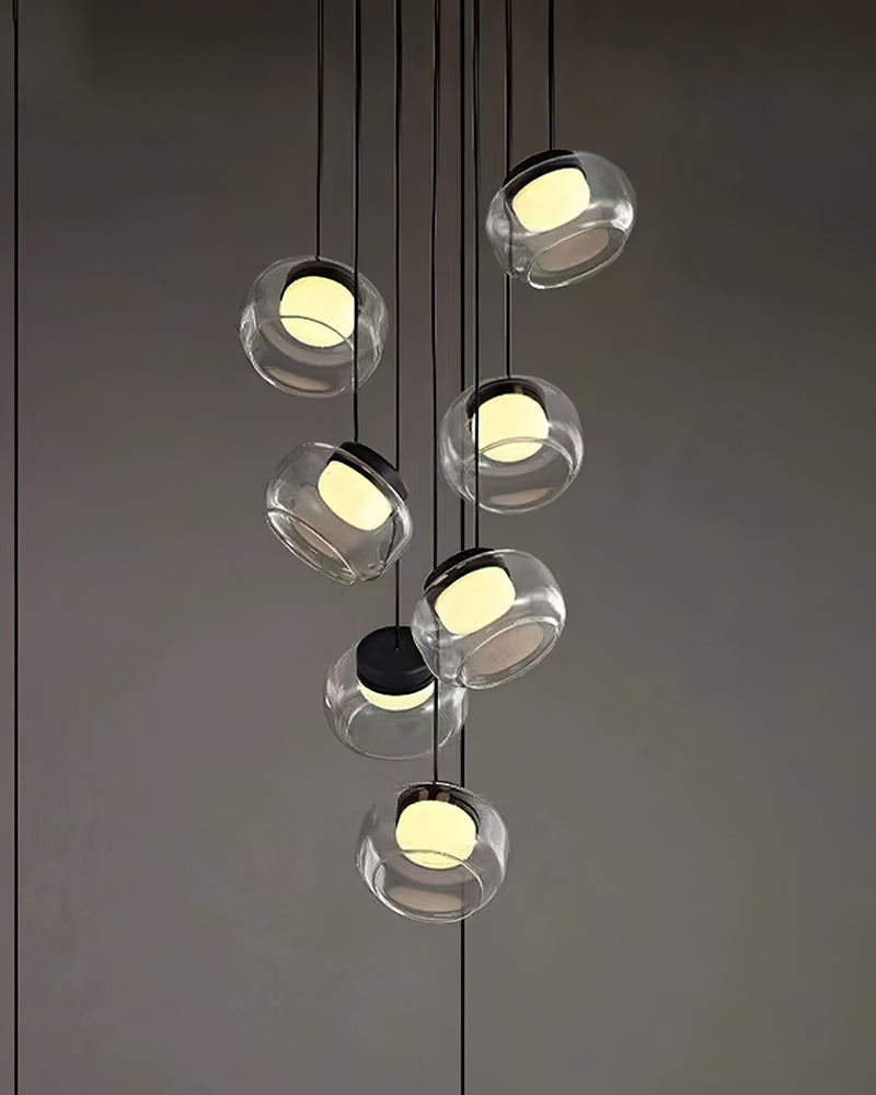 Lampada a sospensione Ezra in vetro organico