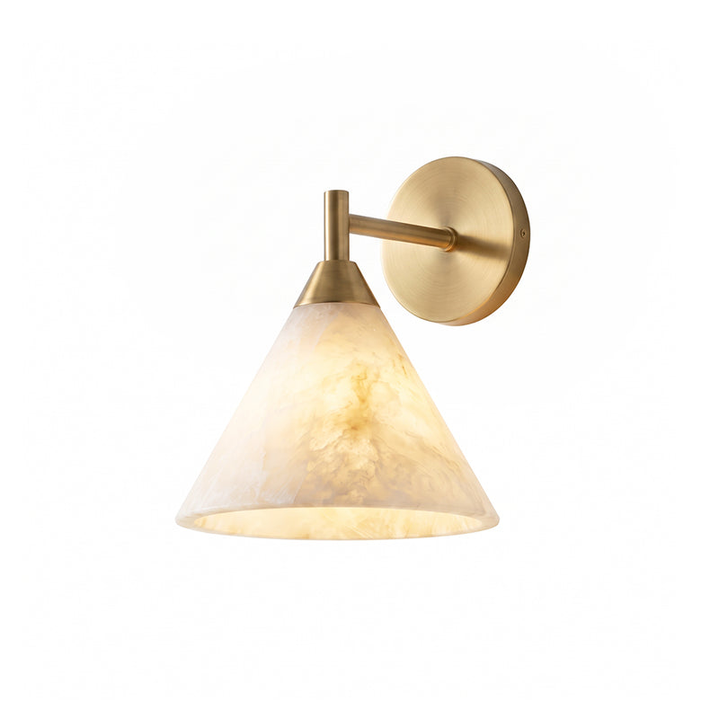 Malcolm Conical Alabaster Wall Sconce