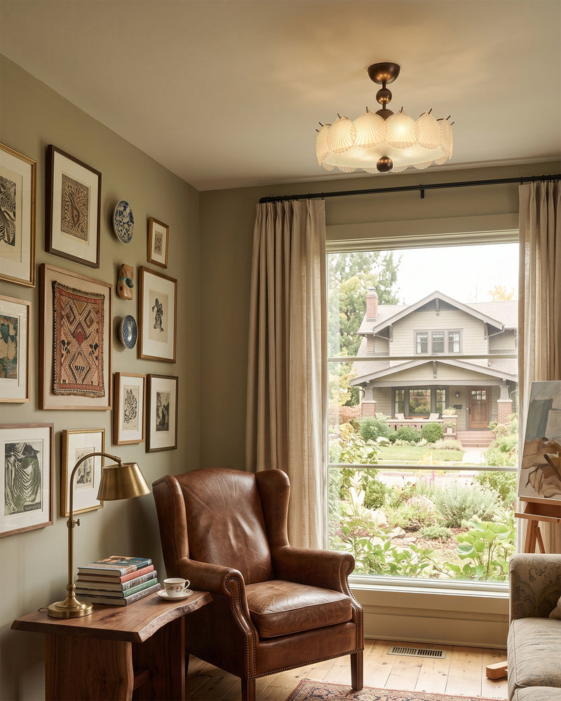 Maren Glass Semi-Flush Mount