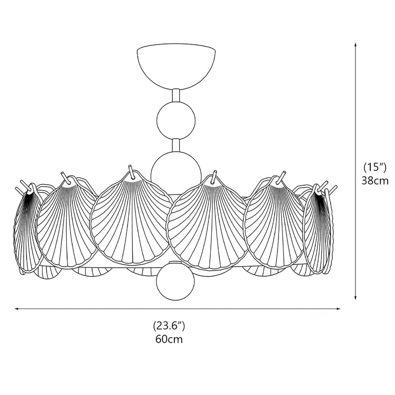 Maren Glass Semi-Flush Mount