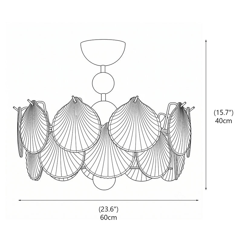 Maren Glass Semi-Flush Mount