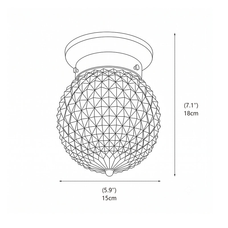 Margot Glass Semi-Flush Mount