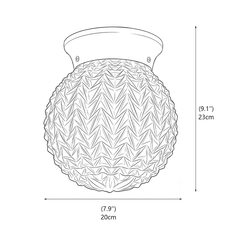 Margot Glass Semi-Flush Mount