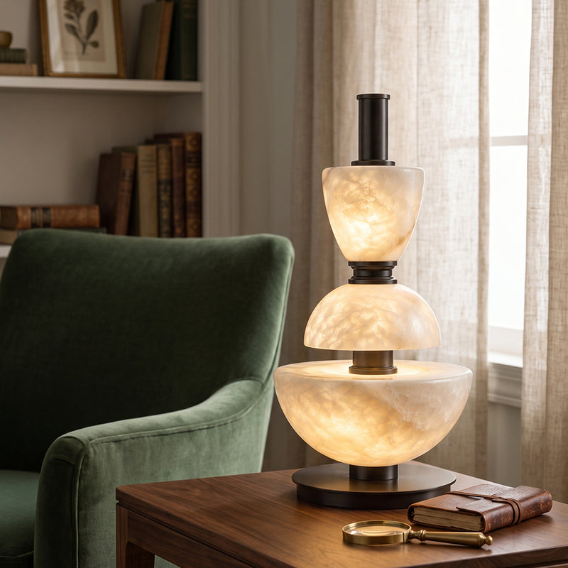 Mathias Alabaster Table Lamp