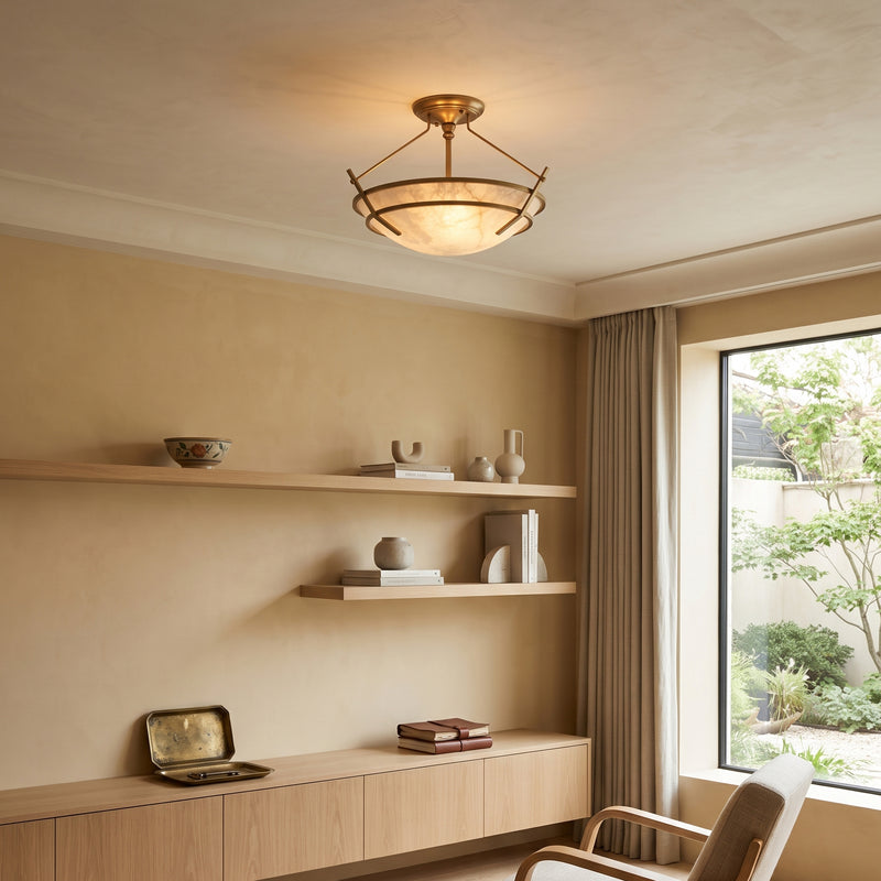 Maxim Stratus Alabaster Flush Mount