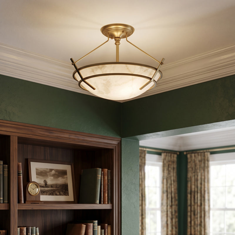 Maxim Stratus Alabaster Flush Mount