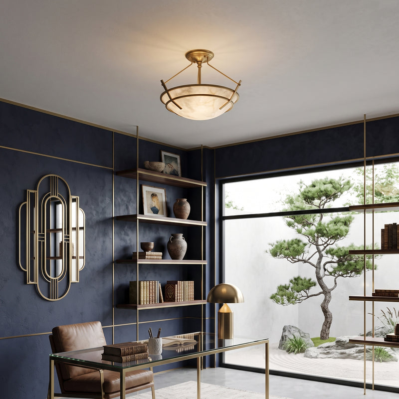 Maxim Stratus Alabaster Flush Mount