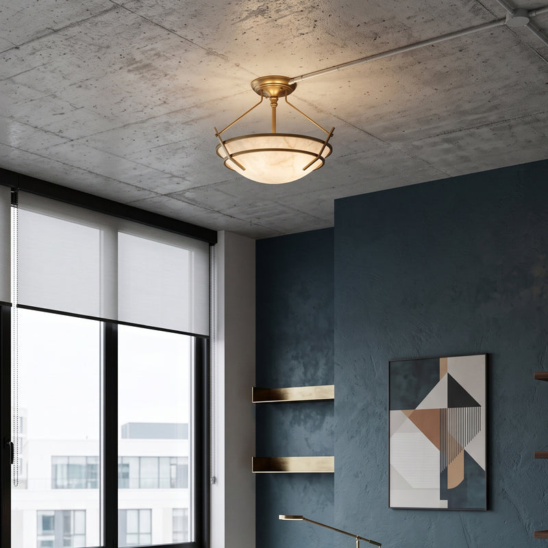 Maxim Stratus Alabaster Flush Mount