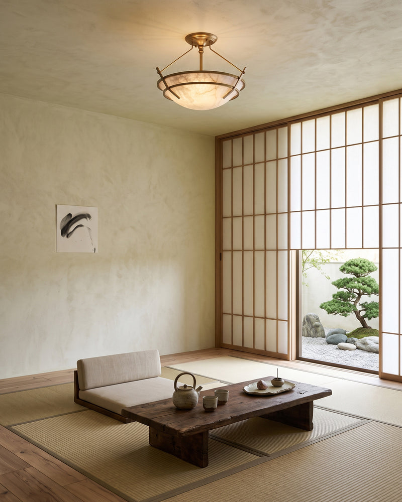 Maxim Stratus Alabaster Flush Mount