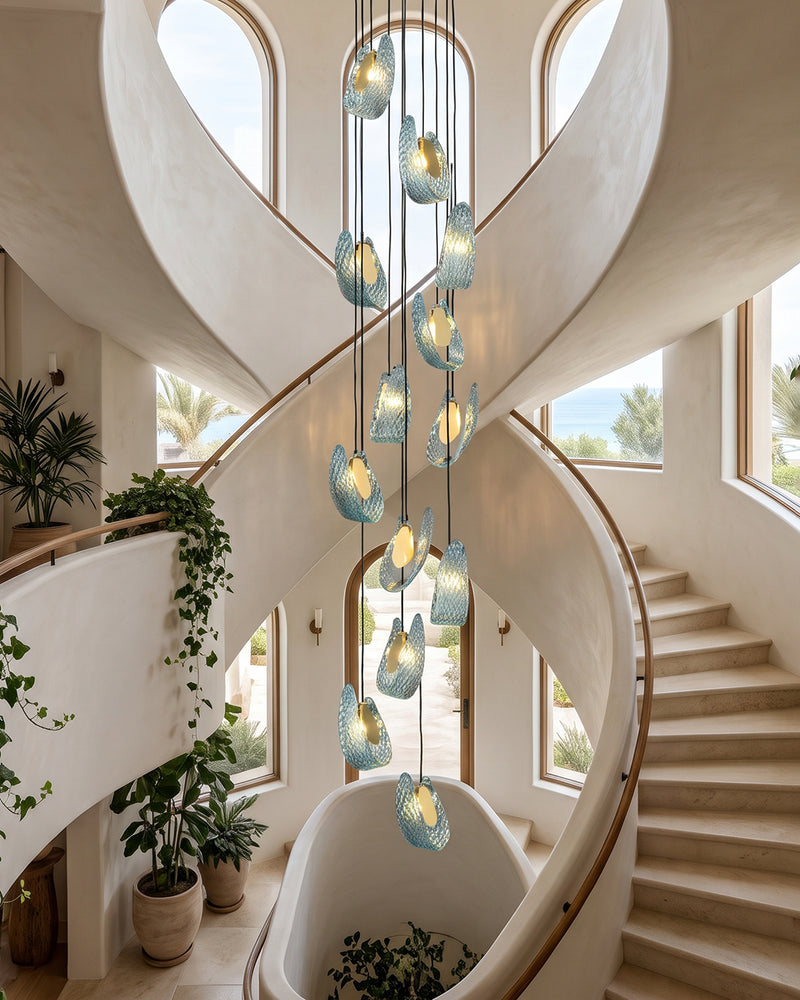Mocenigo Azure Glass Pendant Lamp