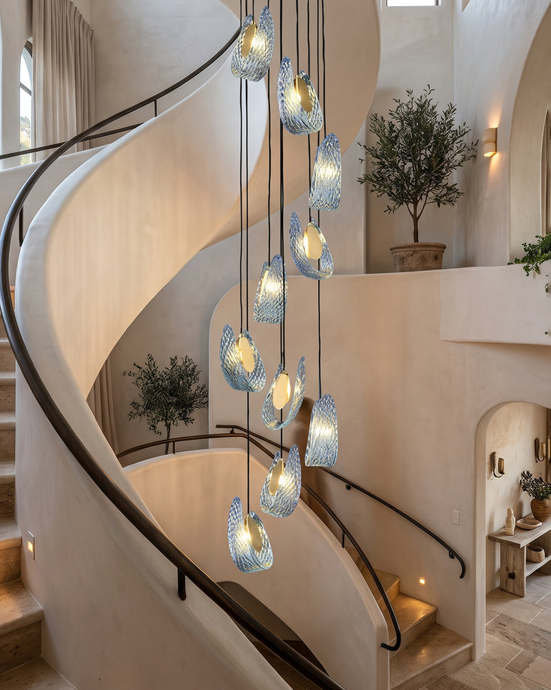 Mocenigo Azure Glass Pendant Lamp