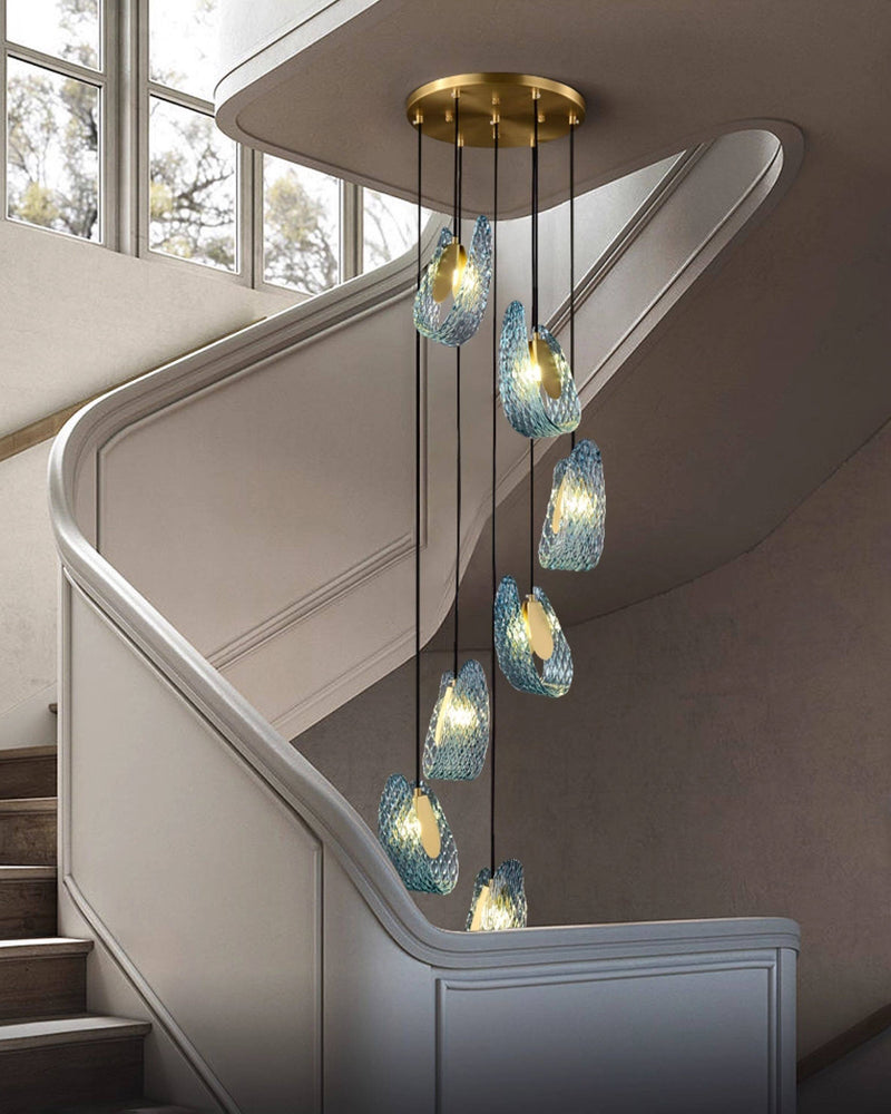 Mocenigo Azure Glass Pendant Lamp
