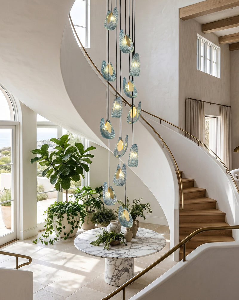 Mocenigo Azure Glass Pendant Lamp