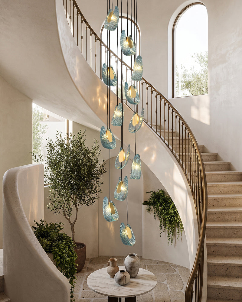 Mocenigo Azure Glass Pendant Lamp