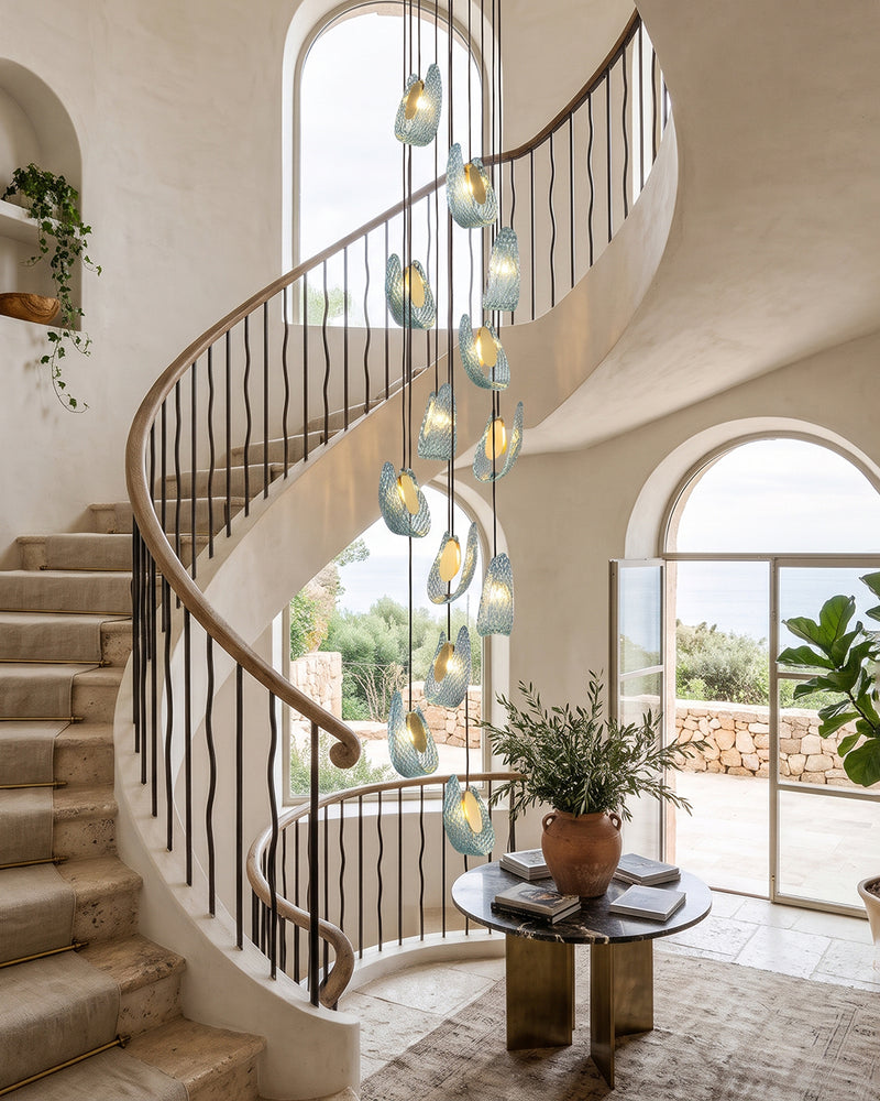 Mocenigo Azure Glass Pendant Lamp
