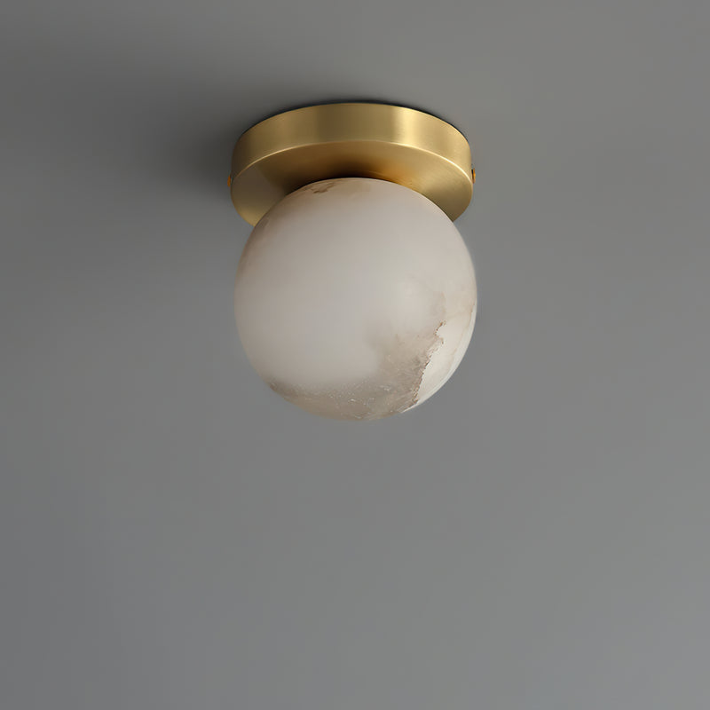 Moon Alabaster Semi-Flush Mount