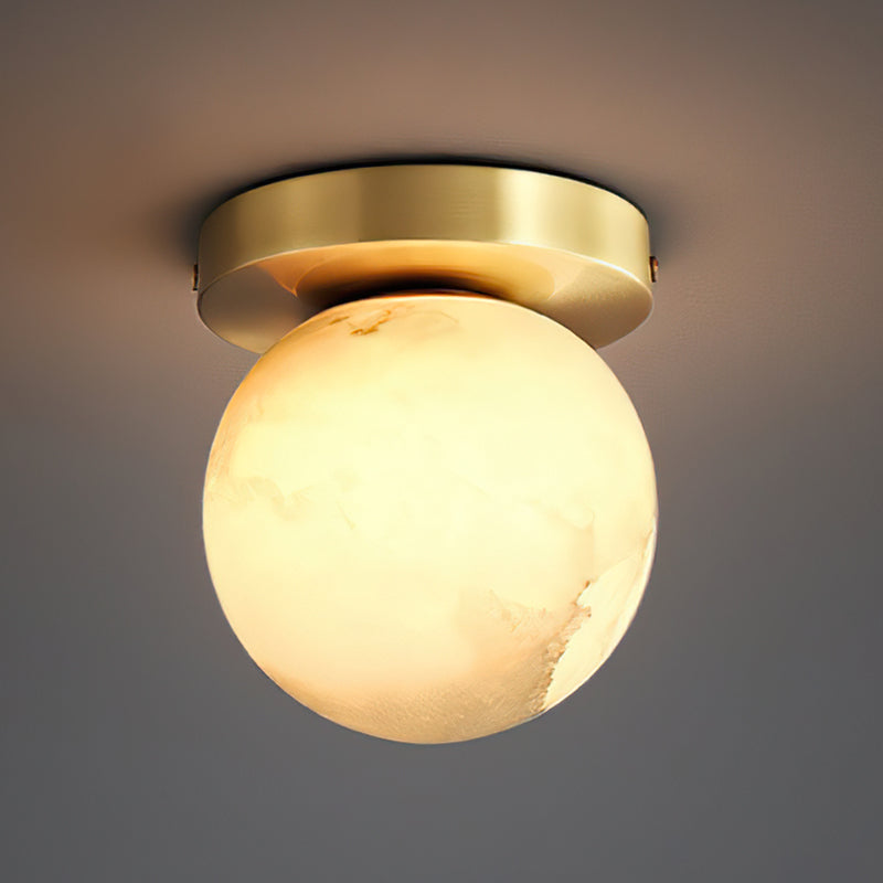 Moon Alabaster Semi-Flush Mount