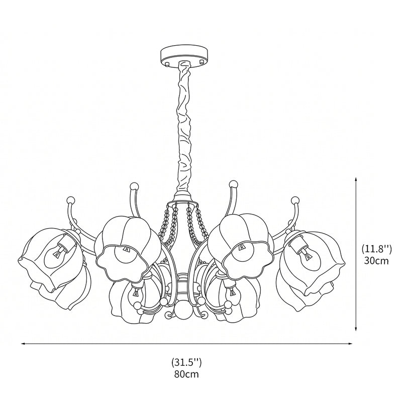 Morup Glass Chandelier