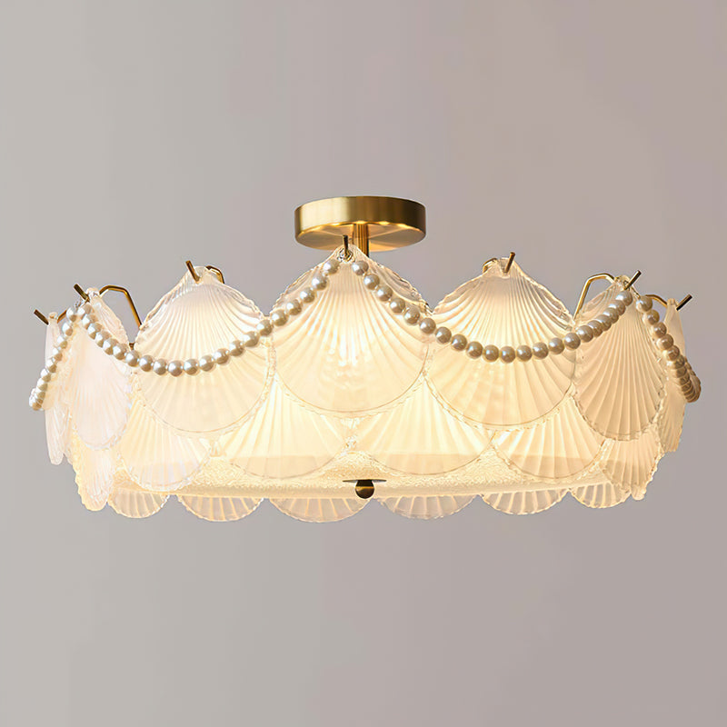 Nerissa Glass Semi-Flush Mount Ceiling Light